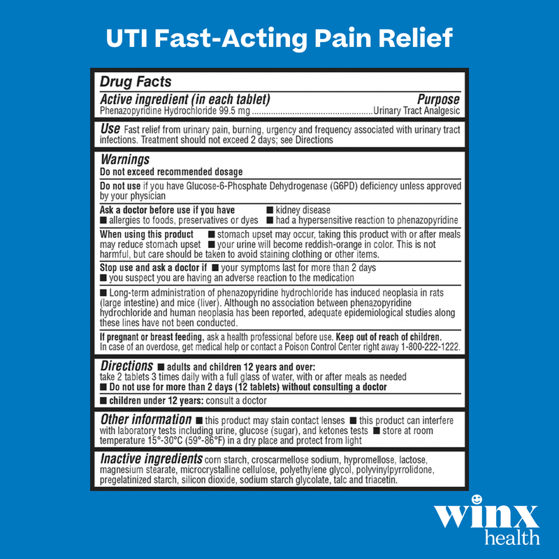 Winx Fast Acting UTI Pain Relief 24 ct