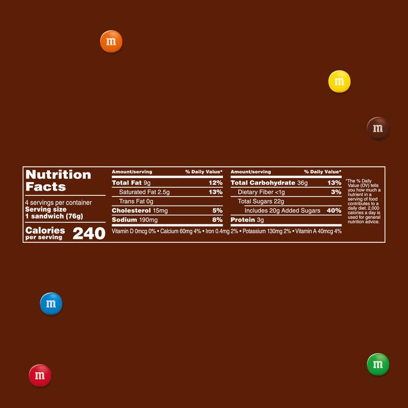 M&M's Chocolate Ice Cream Cookie Sandwich 1ct