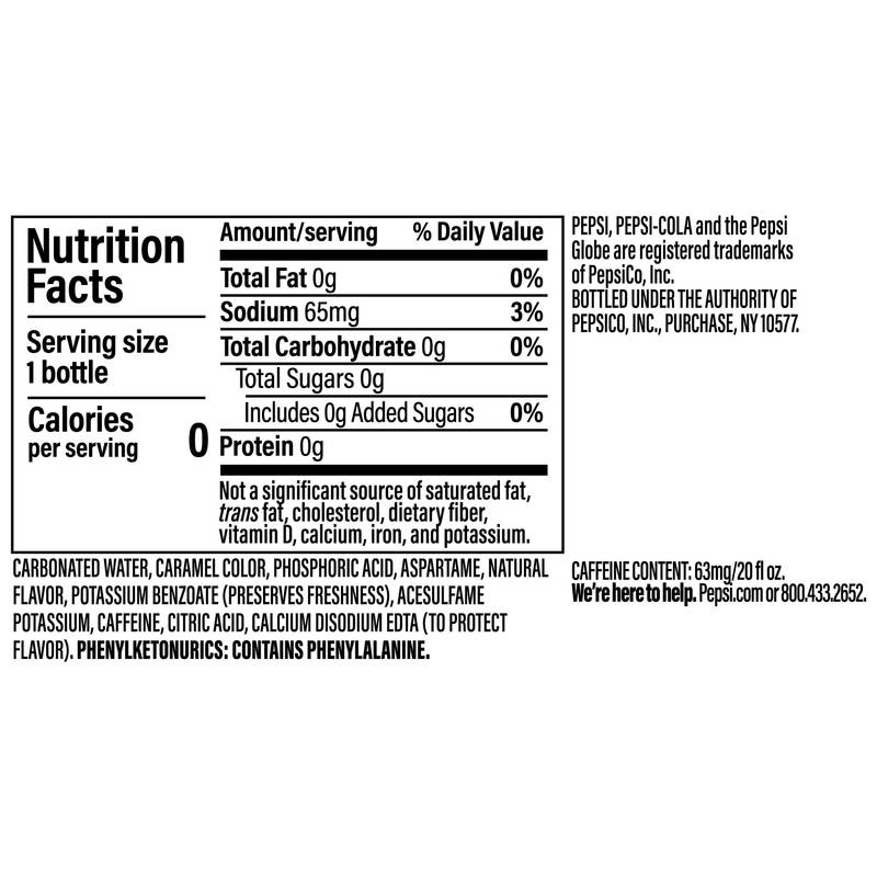 Pepsi Zero Sugar 20oz