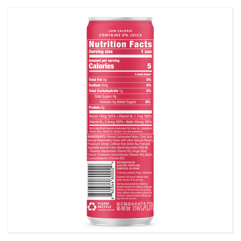 Gorgie Watermelon Splash Energy Drink 12oz Can
