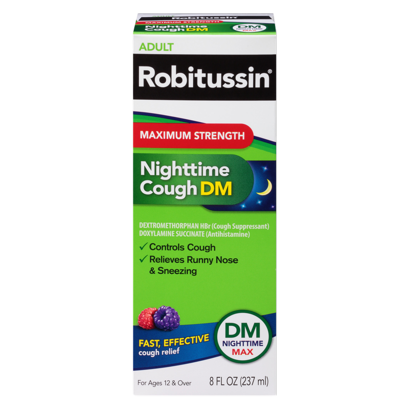 Robitussin Maximum Strength Nighttime Cough DM 8oz