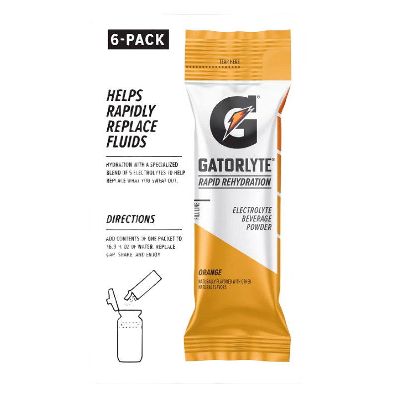 Gatorade Gatorlyte Orange Powder 6ct