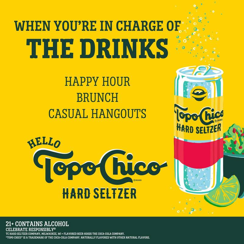 Topo Chico Hard Seltzer Strawberry Guava 24oz Can