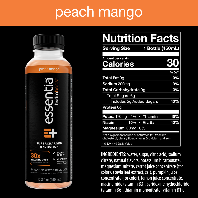 Essentia Hydroboost Mango Peach 15.2oz Btl