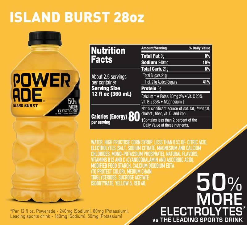 Powerade Island Burst 28oz Btl