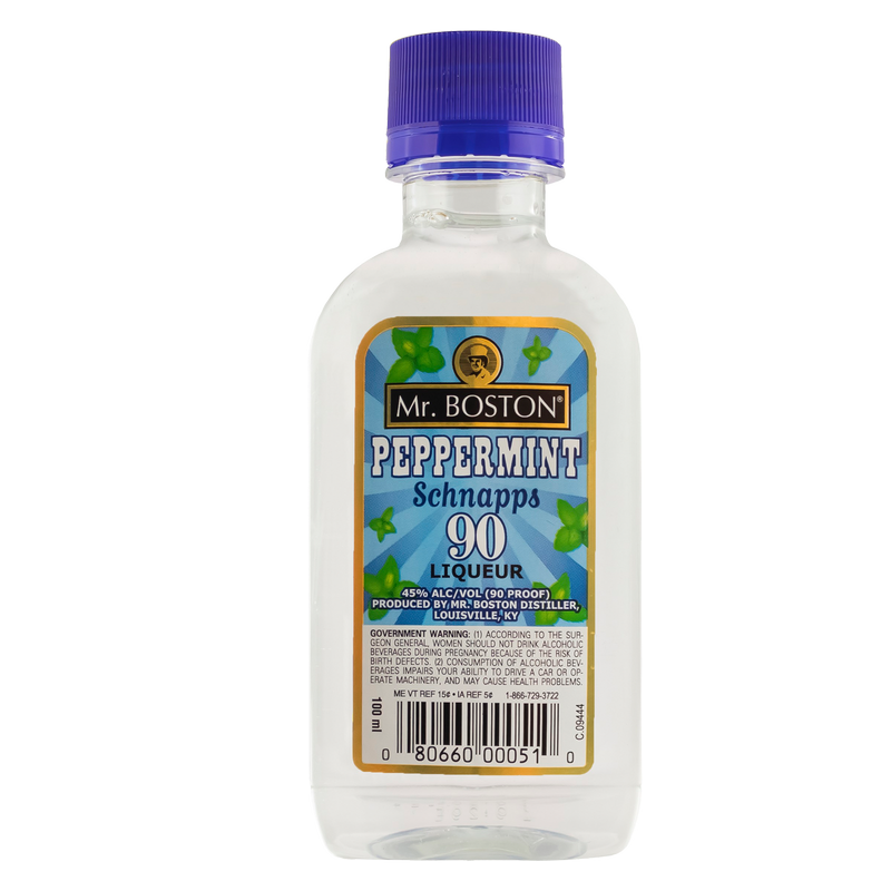 Mr. Boston Peppermint Schnapps 90 Proof 100ml