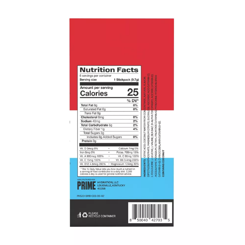 Prime Ice Pop Hydration Stick