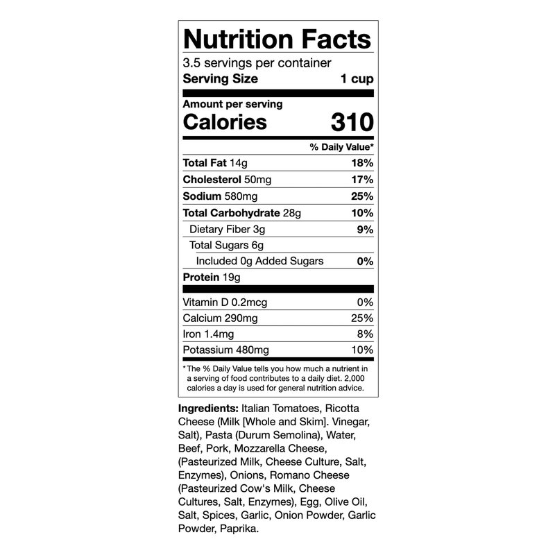 Rao's Frozen Meat Lasagna 9oz