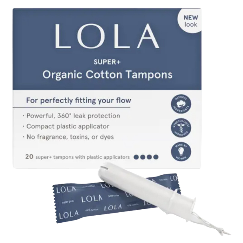 LOLA Super Plus Organic Cotton Tampons 20ct