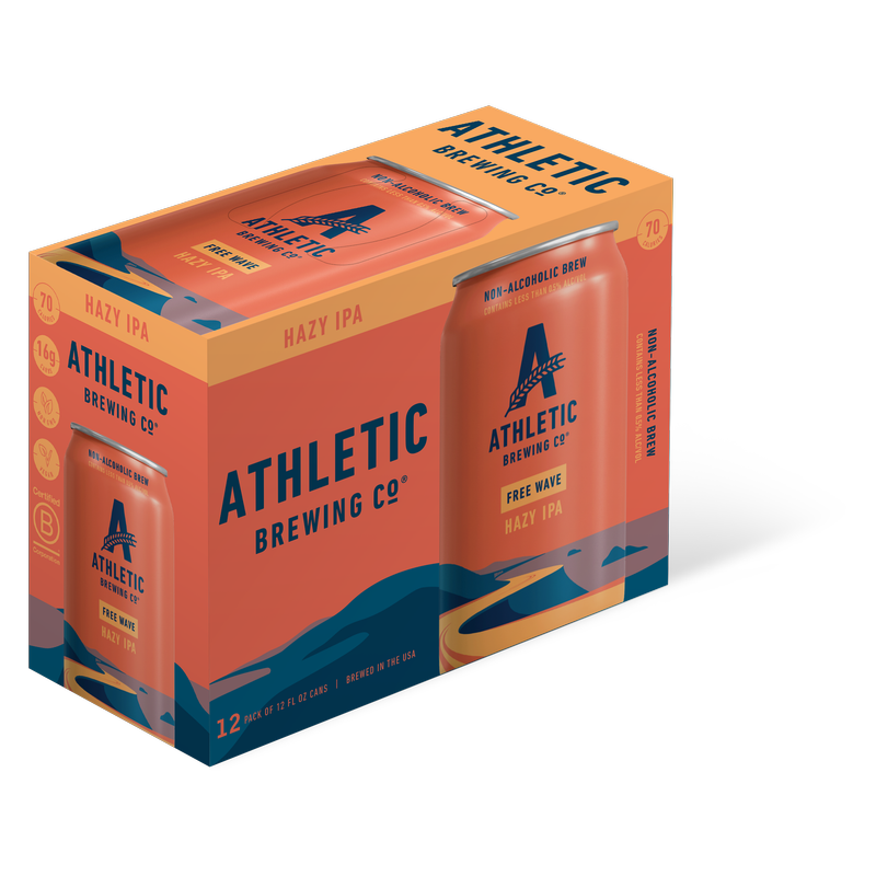 Athletic Brewing Free Wave Non-Alcoholic IPA 12pk 12oz Cans