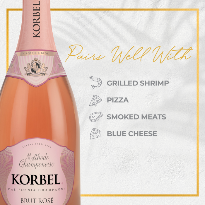 Korbel Brut Rose California Champagne 750ml