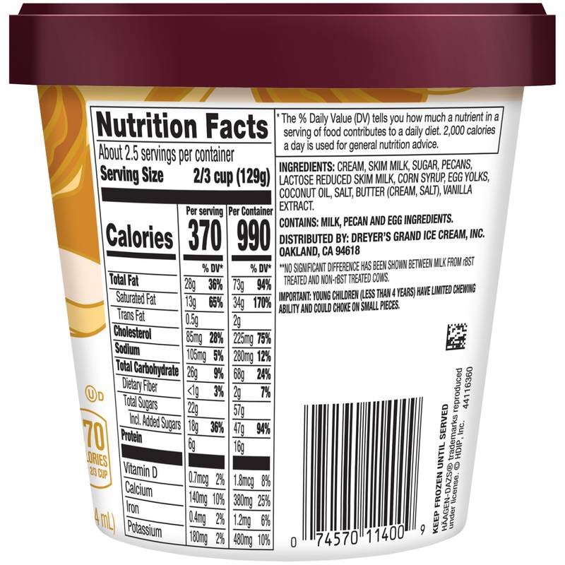 Haagen-Dazs Butter Pecan Ice Cream, 14oz.
