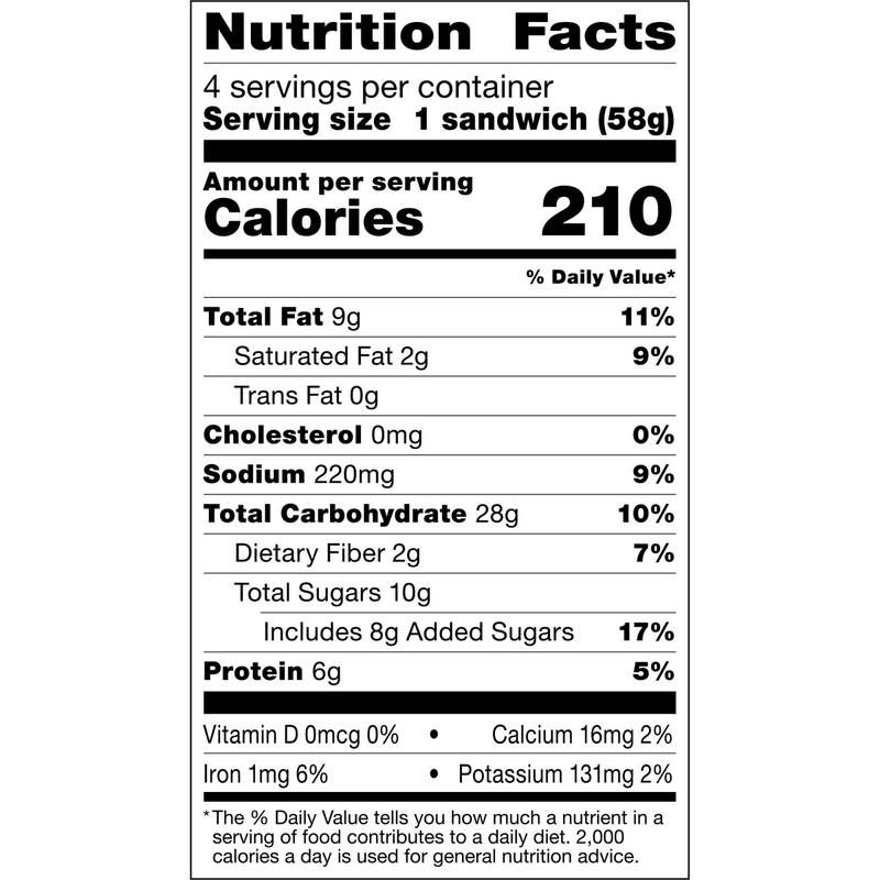 Smucker's Frozen Uncrustables PB & Grape Jelly Sandwich 4ct