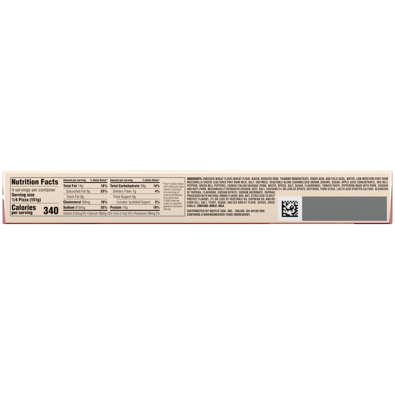 DiGiorno Pizza Hand Tossed Supreme Personal Pizza 10oz