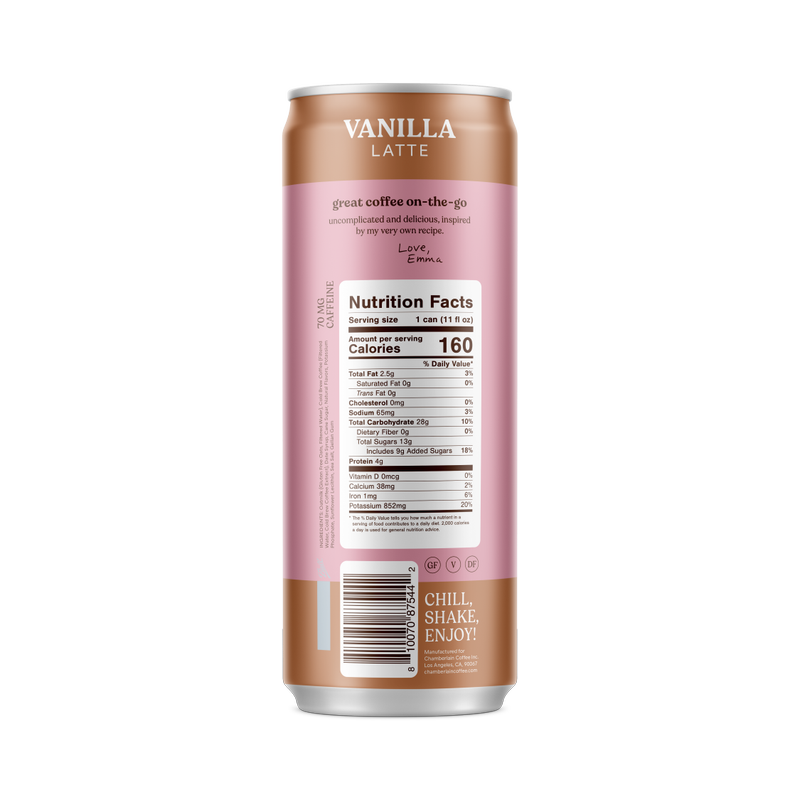Chamberlain Oatmilk Vanilla Latte 11oz Can