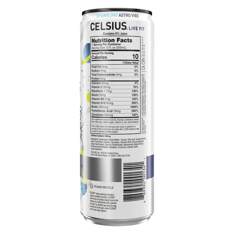 CELSIUS Sparkling Astro Vibe Energy Drink 12oz Can