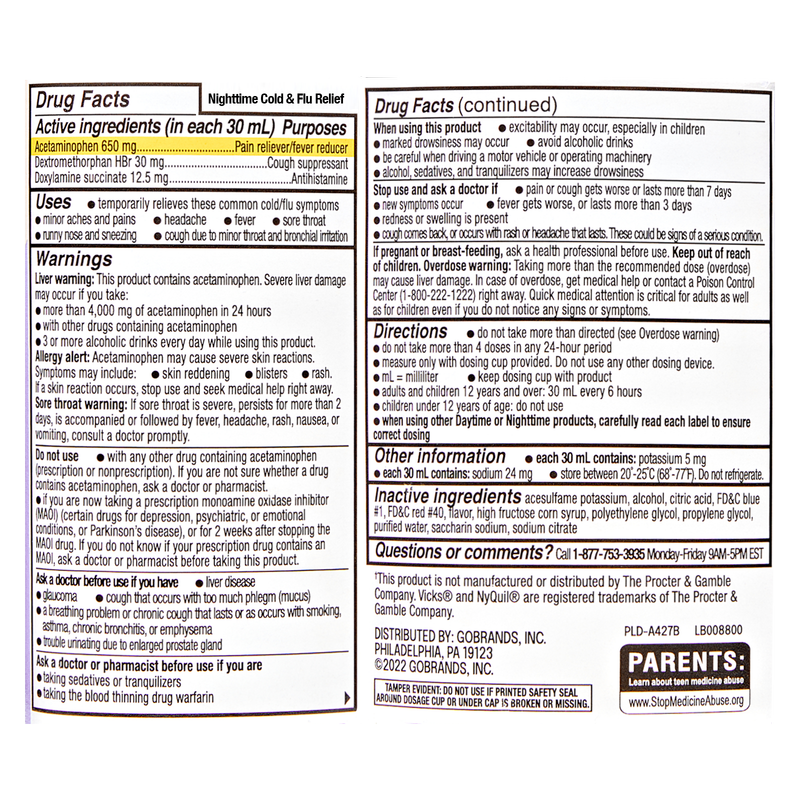 Goodnow Day & Night Cold + Flu Relief 2-12 fl oz