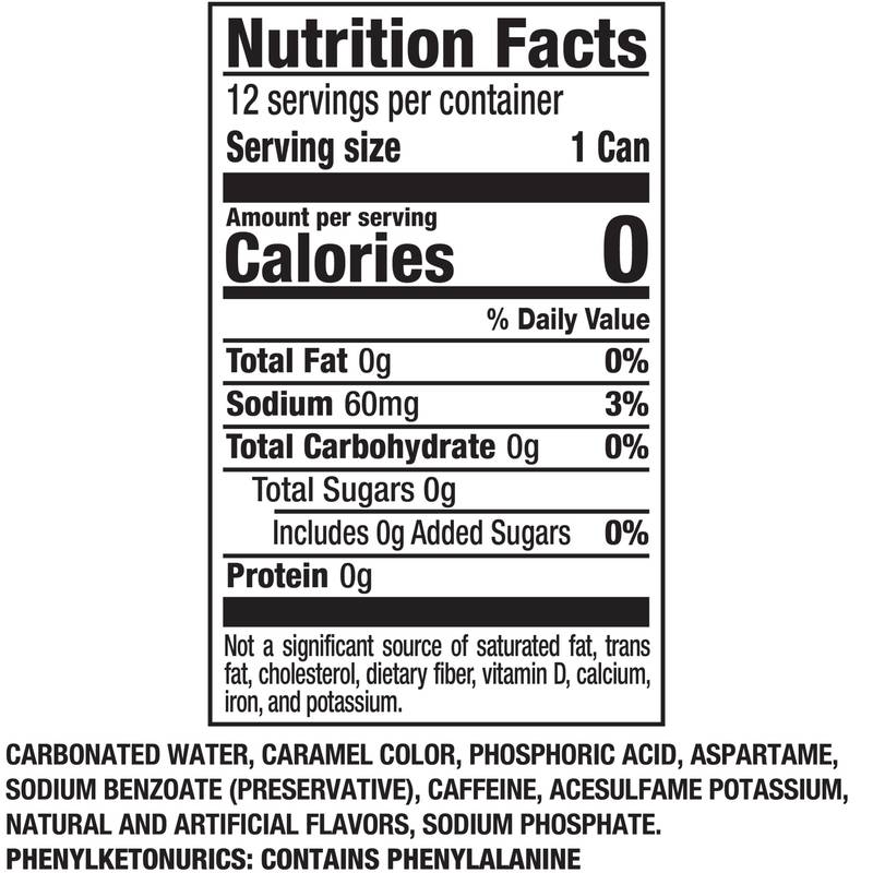 Dr Pepper Zero Sugar 12pk 12oz Can