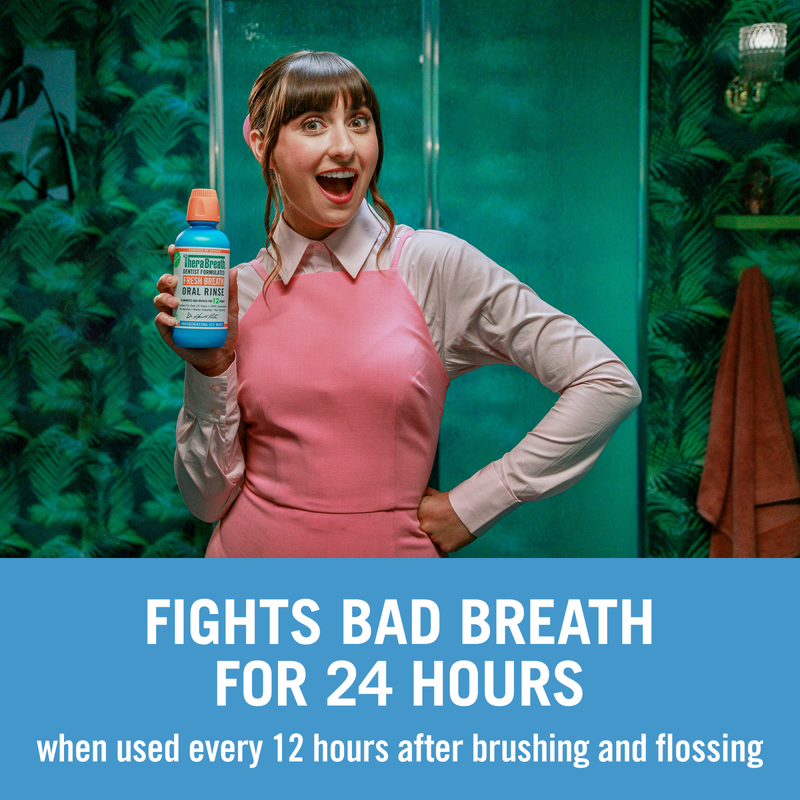TheraBreath Fresh Breath Oral Rinse Icy Mint 16oz