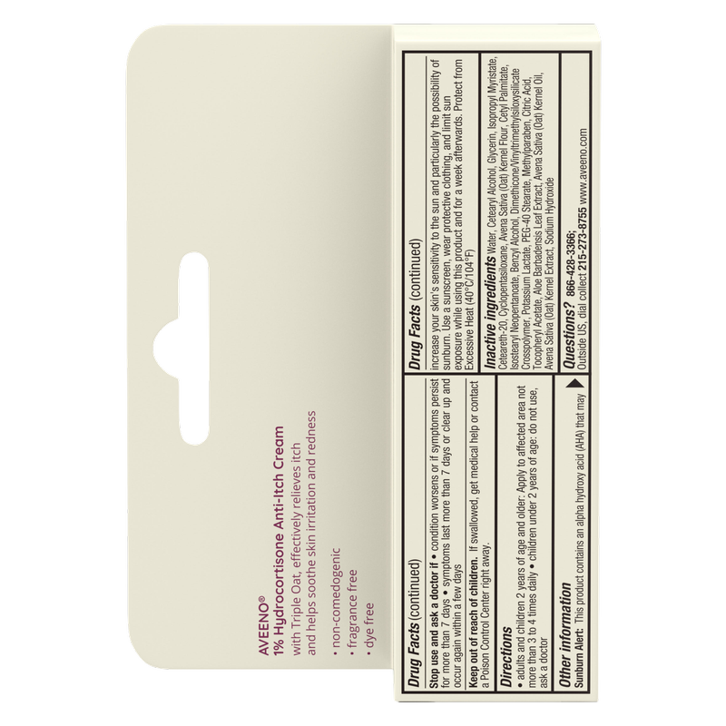 Aveeno Anti-Itch 1% Hydrocortisone Cream 1oz