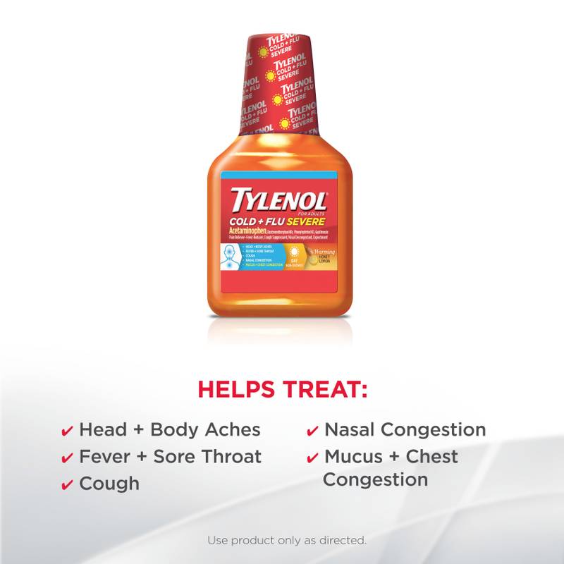 Tylenol Cold & Flu Severe Honey Warming Daytime 8oz