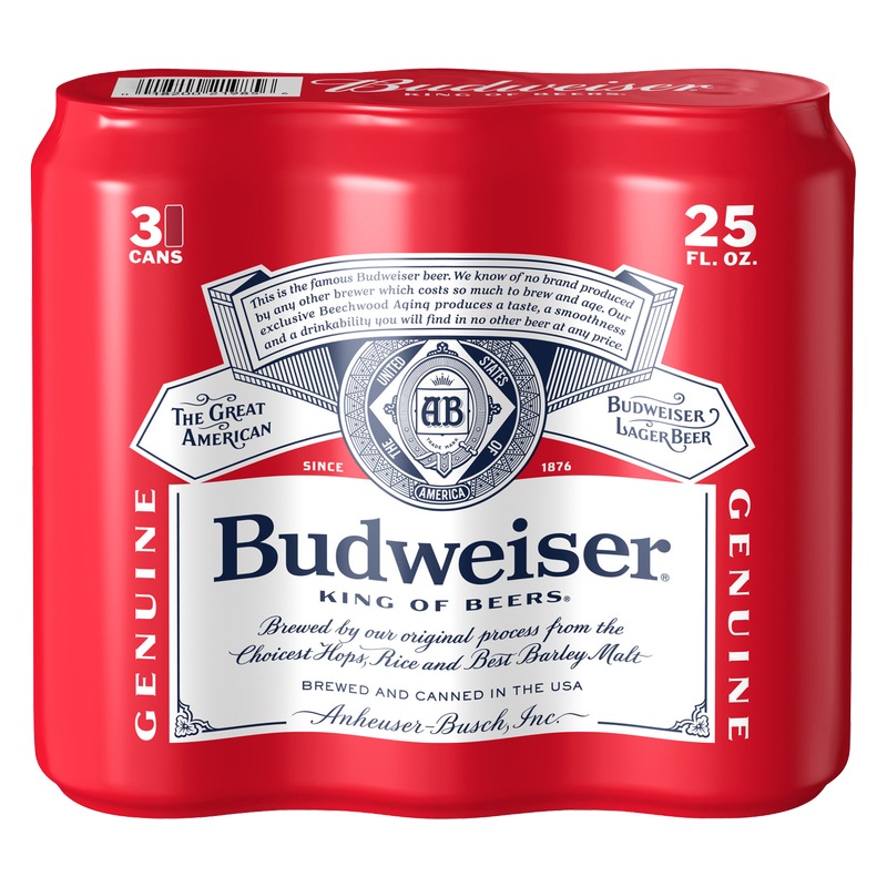 Budweiser 3pk 25oz Cans