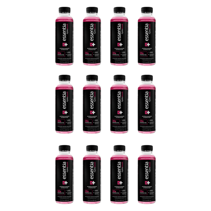 Essentia Hydroboost Raspberry Pomegranate 12pk 15.2oz Bottle- XL