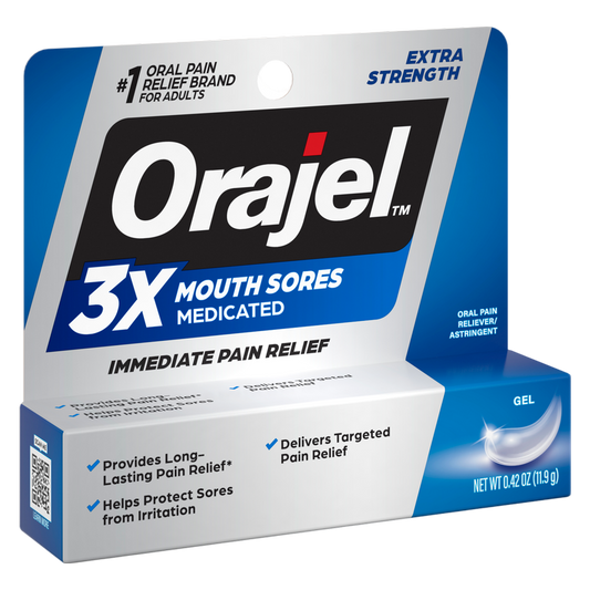 Orajel 3X Medicated For All Mouth Sores Gel .42oz