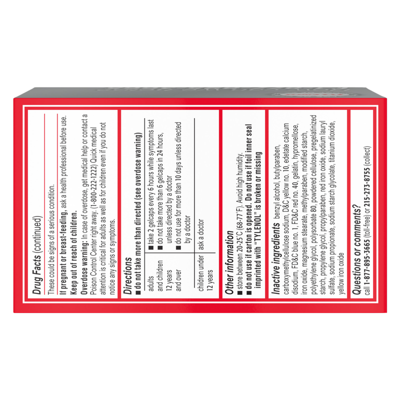 Tylenol Extra Strength Rapid Release Caplets 100ct