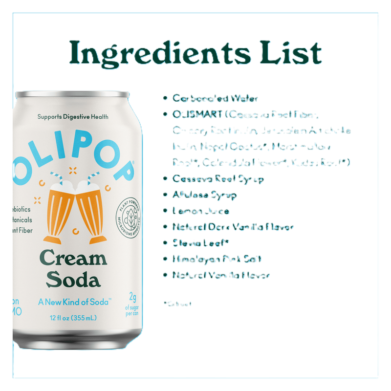 Olipop Cream Soda 12oz Can