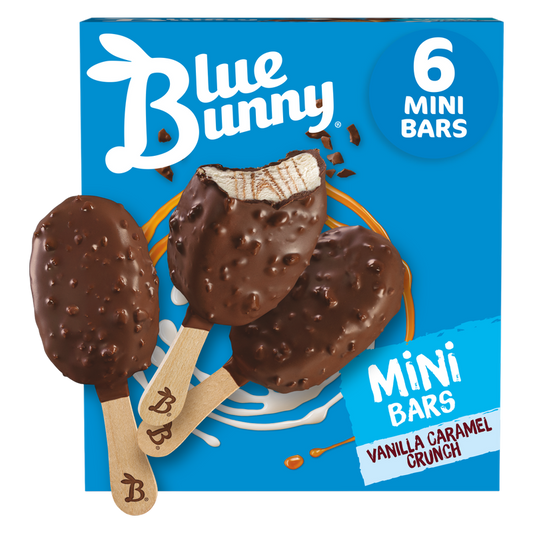Blue Bunny Vanilla Caramel Crunch Mini Bars 6ct