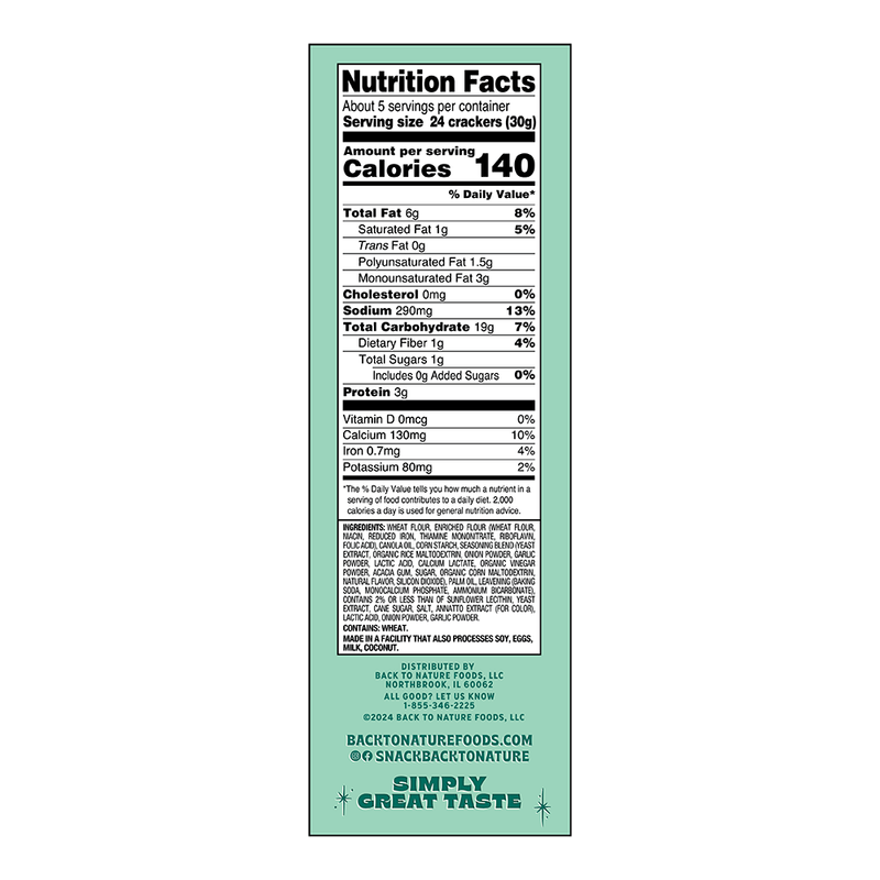Back To Nature Cheezy Crackers, 5oz