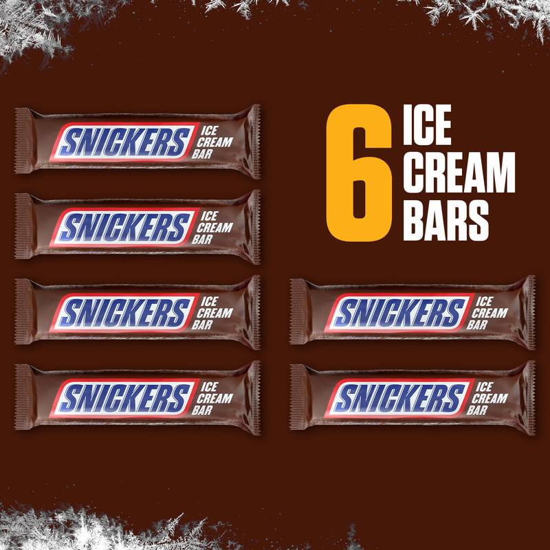 SNICKERS Peanut Butter Ice Cream Bars, 6ct