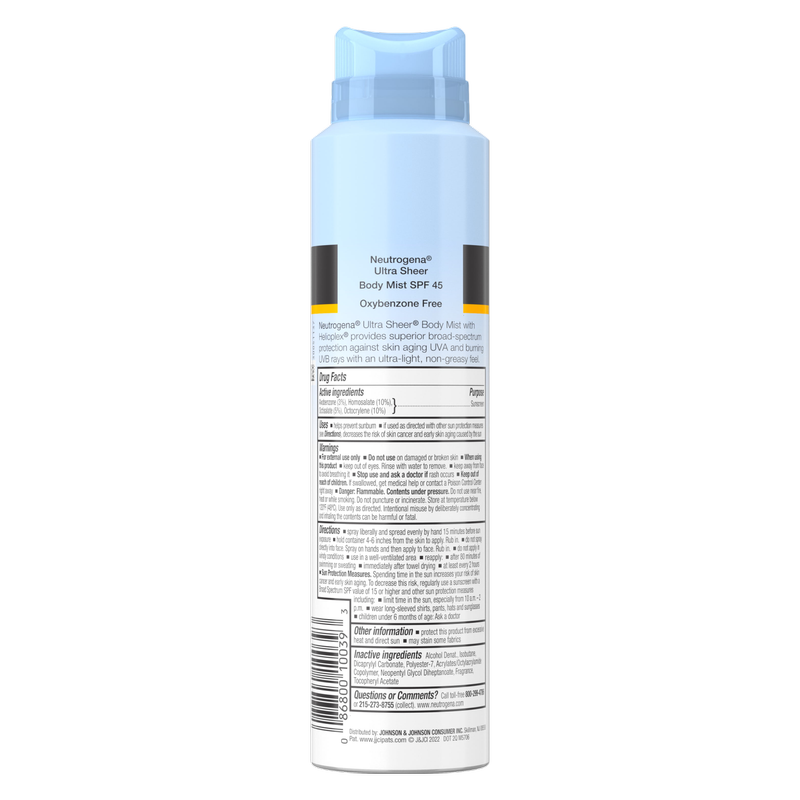 Neutrogena Ultra Sheer Lightweight Sunscreen Spray SPF 45 5oz