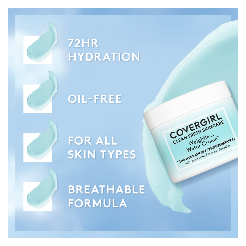 Covergirl Clean Fresh Skincare Weightless Water Cream 2oz