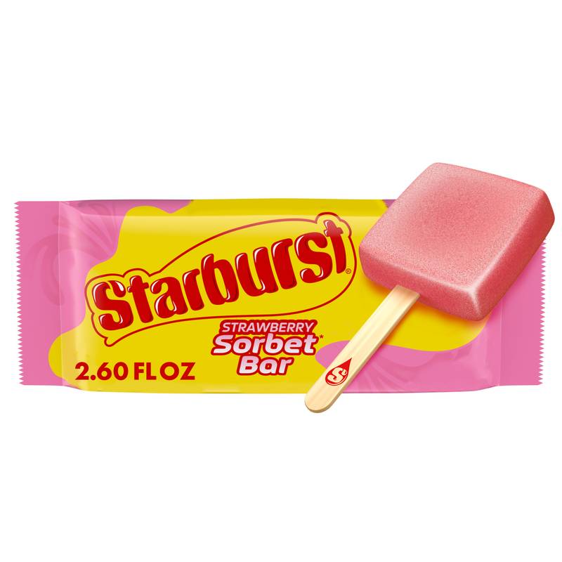 STARBURST Strawberry Sorbet Ice Cream Bar, 1ct