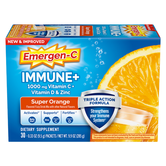 Emergen-C Immune+ Triple Action Powder in Super Orange 30ct