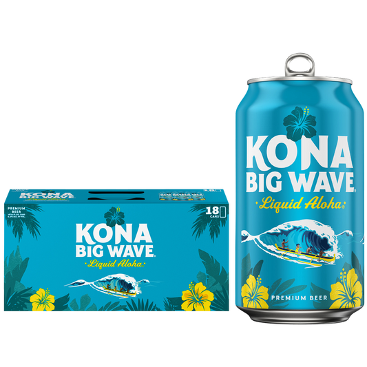 Kona Big Wave Premium Beer 18pk 12oz Cans 4.4% ABV