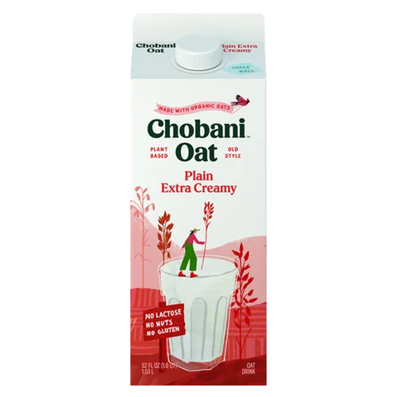 Chobani Oat Milk Plain Extra Creamy 52oz Ctn