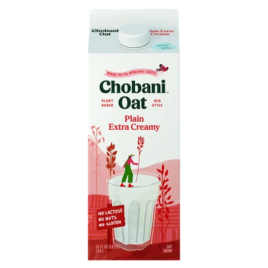 Chobani Oat Milk Plain Extra Creamy 52oz Ctn