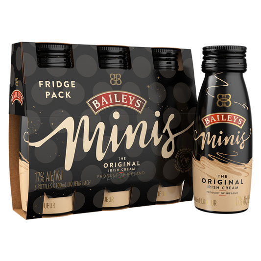 Baileys Minis The Original Irish Cream Liqueur, 100 mL (3 Pack)