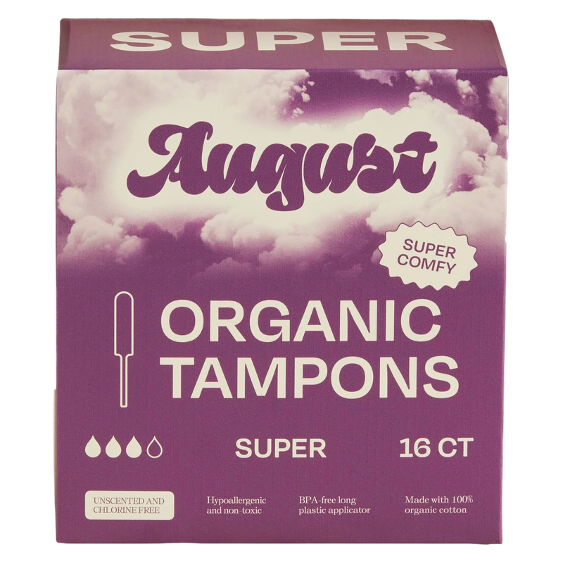 August Super Organic Tampons 16ct