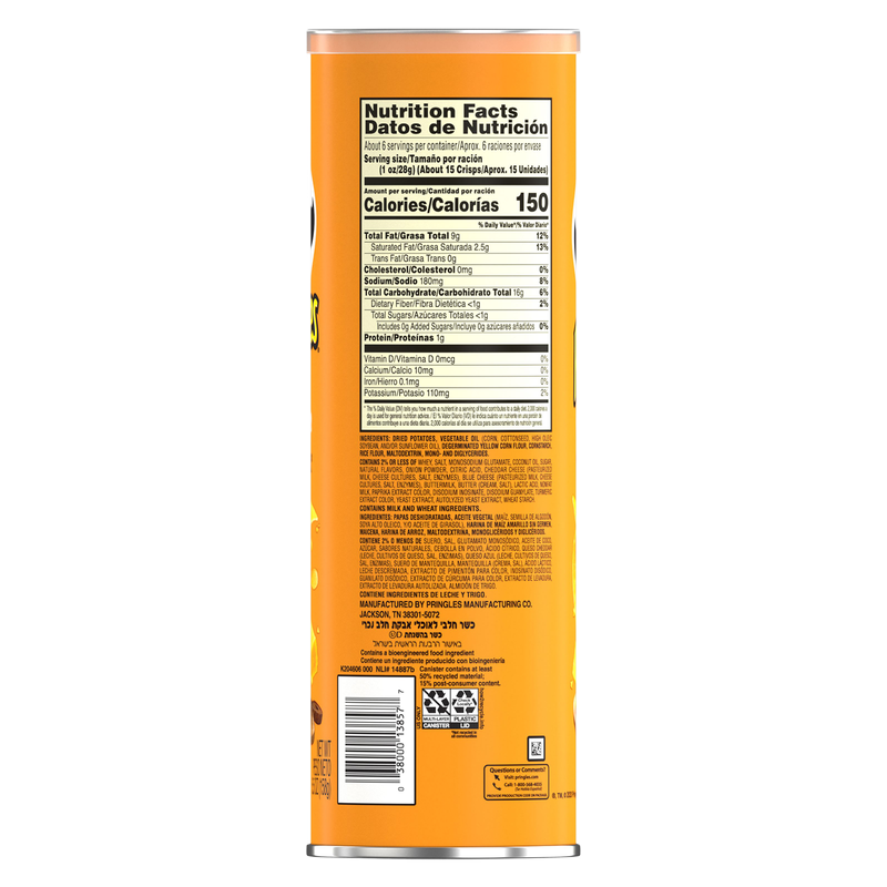 Pringles® Cheddar Cheese, 5.6 oz
