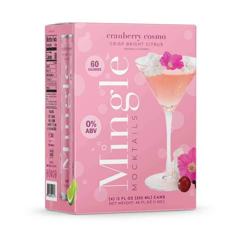 Mingle Mocktails Cranberry Cosmo 4pk 12oz Can