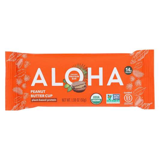 ALOHA, Plant Based Protein Bar, Peanut Butter Cup, 1.98oz