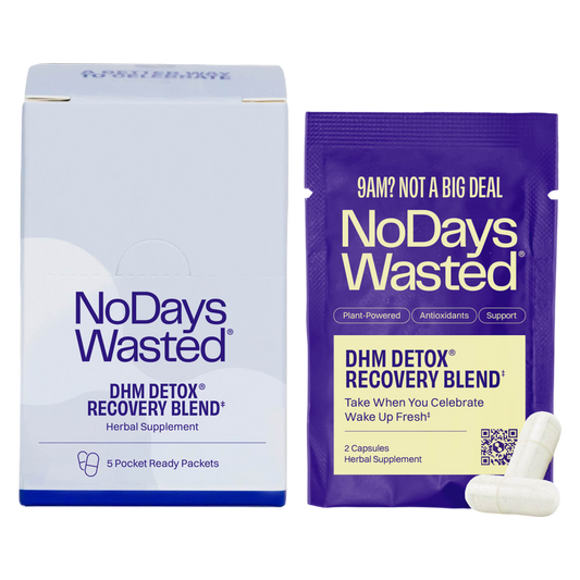 No Days Wasted DHM Detox Hydration Recovery Hangover Pills 5pk