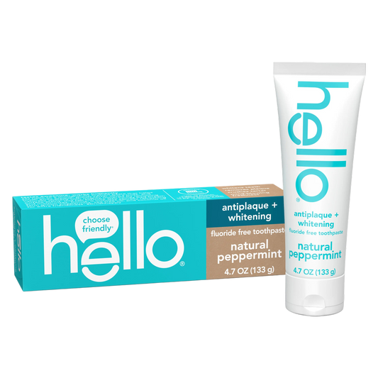 hello Antiplaque + Whitening Fluoride Free Toothpaste, Tea Tree + Coconut Oil, Vegan & SLS Free