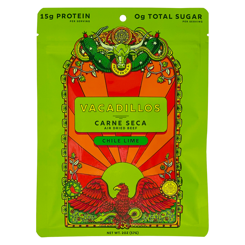 Vacadillos Chile Lime Carne Seca Air Dried Beef 2oz
