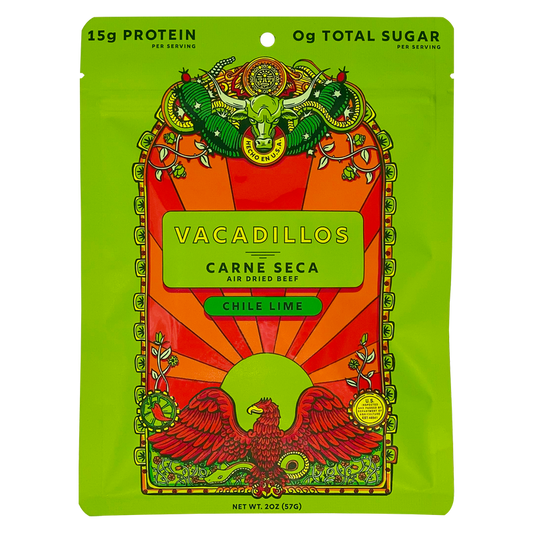 Vacadillos Chile Lime Carne Seca Air Dried Beef 2oz