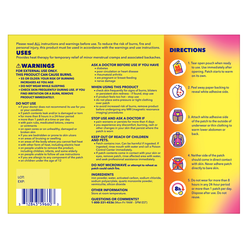 Midol Heat Vibes Patch 3ct